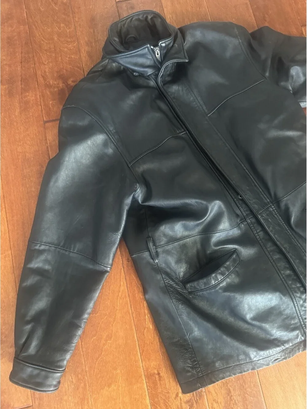 Wilsons Leather VINTAGE 80's Bomber Jacket Men's Med Black Full Zip  Thinsulate